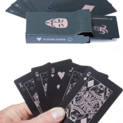 Merkloos Speelkaarten, Waterdicht, Flexibel, Pokerkaarten, Playing Cards, Zwart