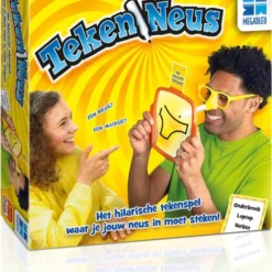 Megableu TekenNeus - Gezelschapspel - Familiespel - Met TekenNeus Bril En Uitwisbaar Bord