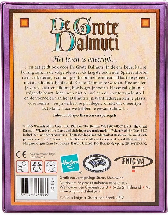 Enigma De Grote Dalmuti - Kaartspel 3 Enigma De Grote Dalmuti - Kaartspel - Afbeelding 3