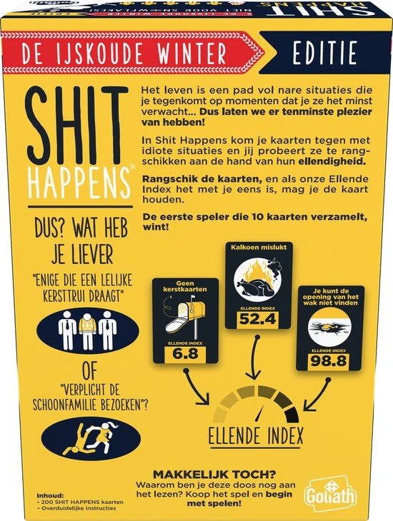 Goliath Shit Happens: De IJskoude Winter Editie 18+ - Engelstalig Kaartspel - Partyspel 3 Goliath Shit Happens: De IJskoude Winter Editie 18+ - Engelstalig Kaartspel - Partyspel - Afbeelding 3