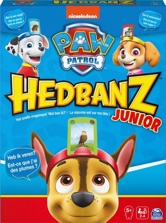 PAW Patrol - Pup - Bordspel - HedBanz Junior - Vragenspel - Nederlands-Frans Editie 1 PAW Patrol - Pup - Bordspel - HedBanz Junior - Vragenspel - Nederlands-Frans Editie