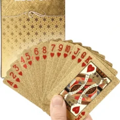 2BEFUN Waterdichte Kaarten - Goud - Luxe Kaartspel - Speelkaarten - Pokerkaarten - Drankspel - Cadeau Voor Man/vrouw