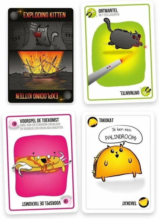 Exploding Kittens Originele Editie - Nederlandstalig Kaartspel 4 Exploding Kittens Originele Editie - Nederlandstalig Kaartspel - Afbeelding 4
