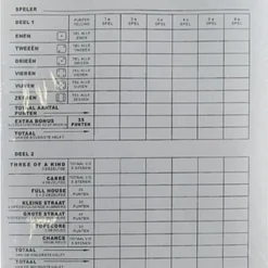 Longfield Yathzee Scoreblok 1 Stuks - 100 Pagina's