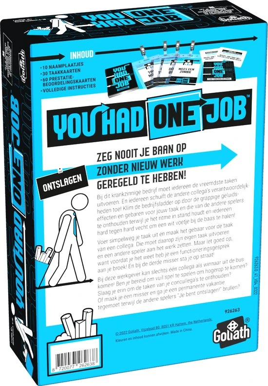 Goliath You Had One Job (NL) - Kaartspel - Je Hebt Maar Een Taak, Verpest Het Niet! 6 Goliath You Had One Job (NL) - Kaartspel - Je Hebt Maar Een Taak, Verpest Het Niet! - Afbeelding 6