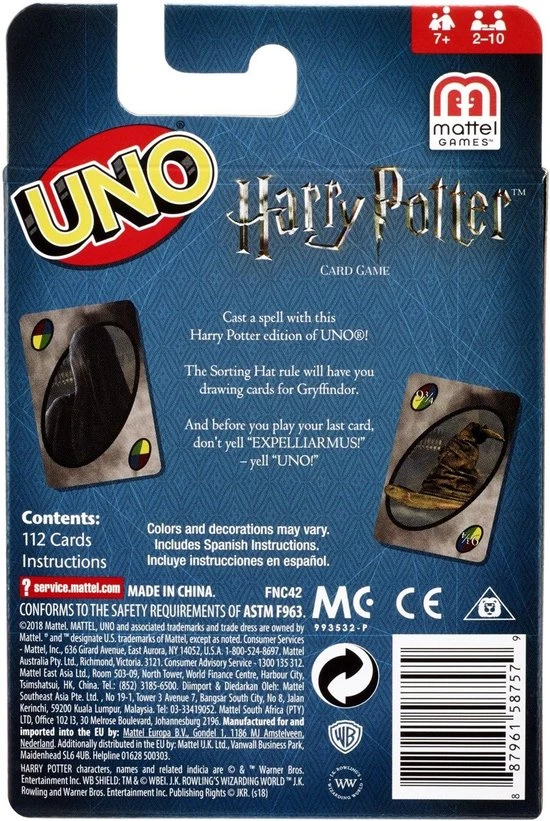 UNO Harry Potter - Mattel Games - Kaartspel 6 UNO Harry Potter - Mattel Games - Kaartspel - Afbeelding 6